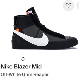Off-White Nike Blazer Mid Grim Reaper Mens 9.5 Womens 11 OG ALL EUC